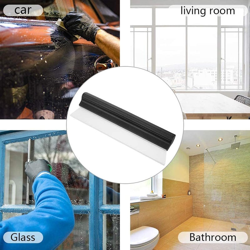 TBoxBo 2Pack Water Blade Professional Automotive Wiper Squeegee Silicone Auto Car Dryer, Shower with Super Flexible Squeegee, White - Image 3